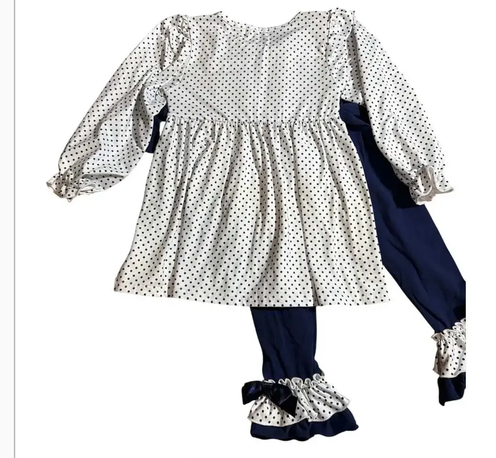 Marie Nicole Clothing Polka Dot Smocked Nativity Ruffle Outfit Set XL